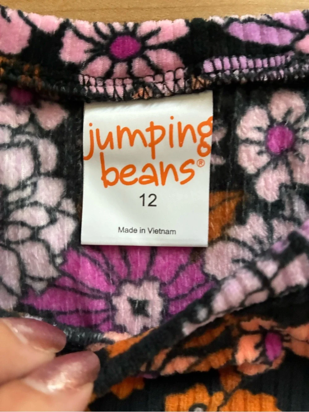jumping beans Purple & Black Floral Long-Sleeve Dress